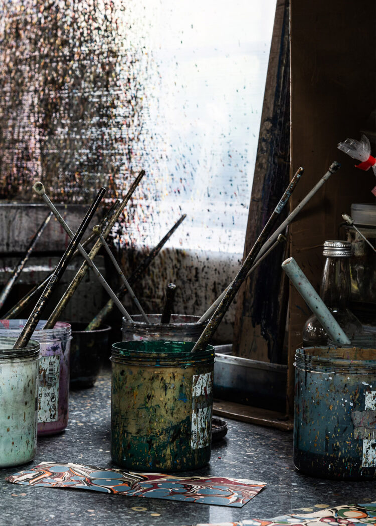 Wiltshire studio of marbling artist Jemma Lewis