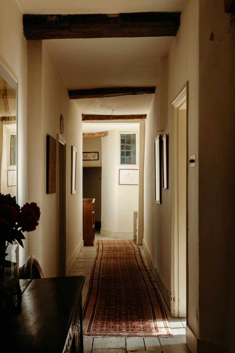 Hallway with carpet runner