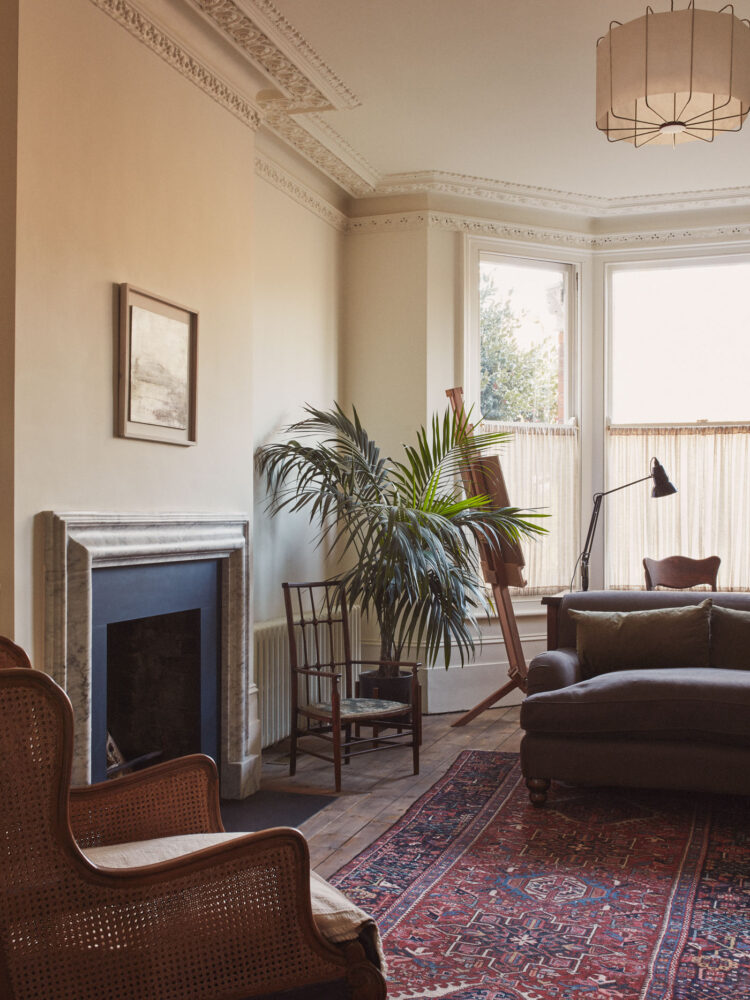 Living room interior of Georgina Mann's London home