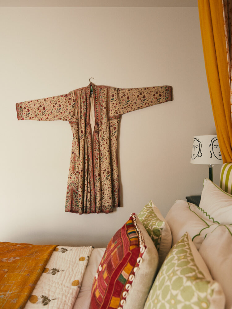 Jacket hung on wall