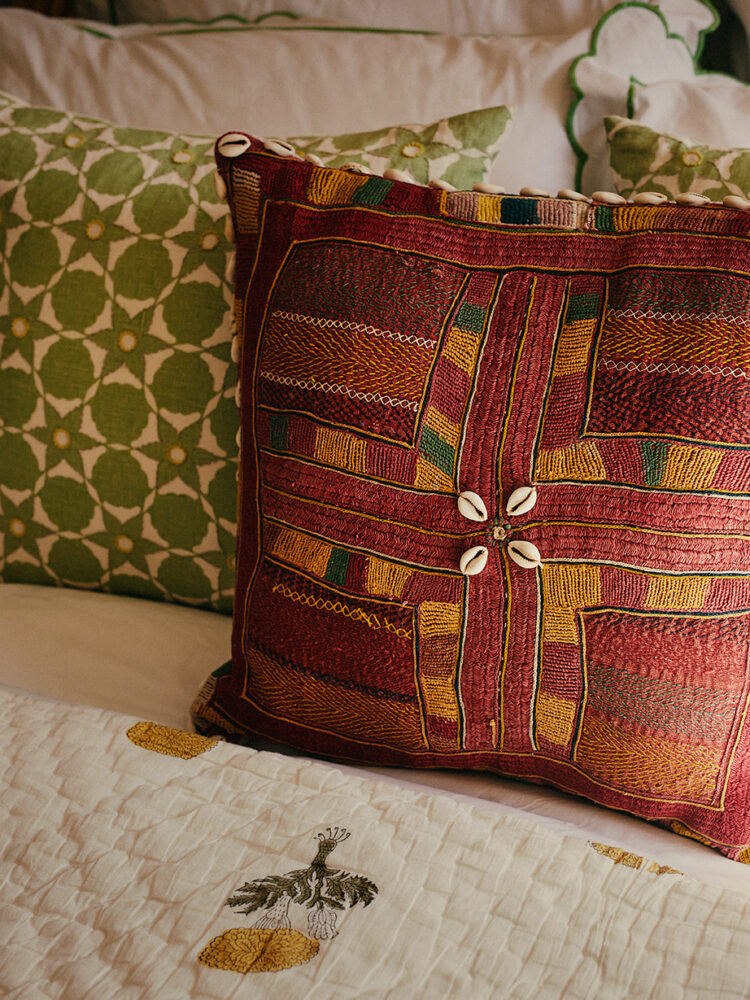 Hand embroidered cushions