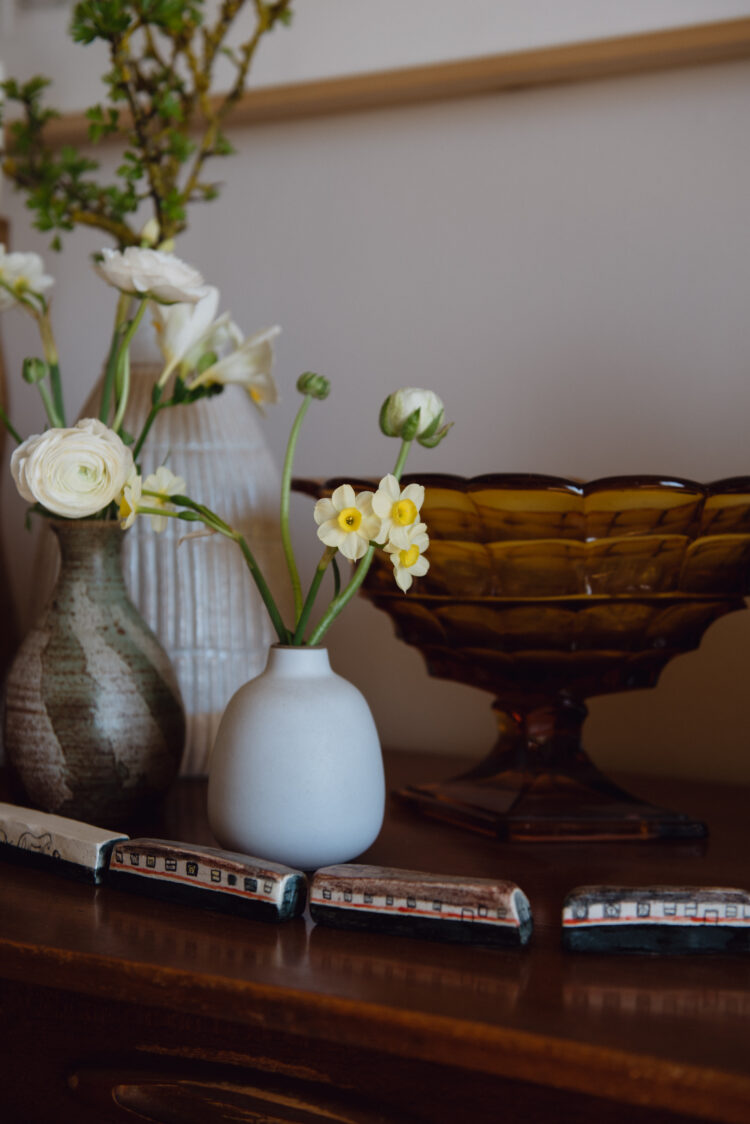 Interiors of Jessie Cutts' living room in Kent