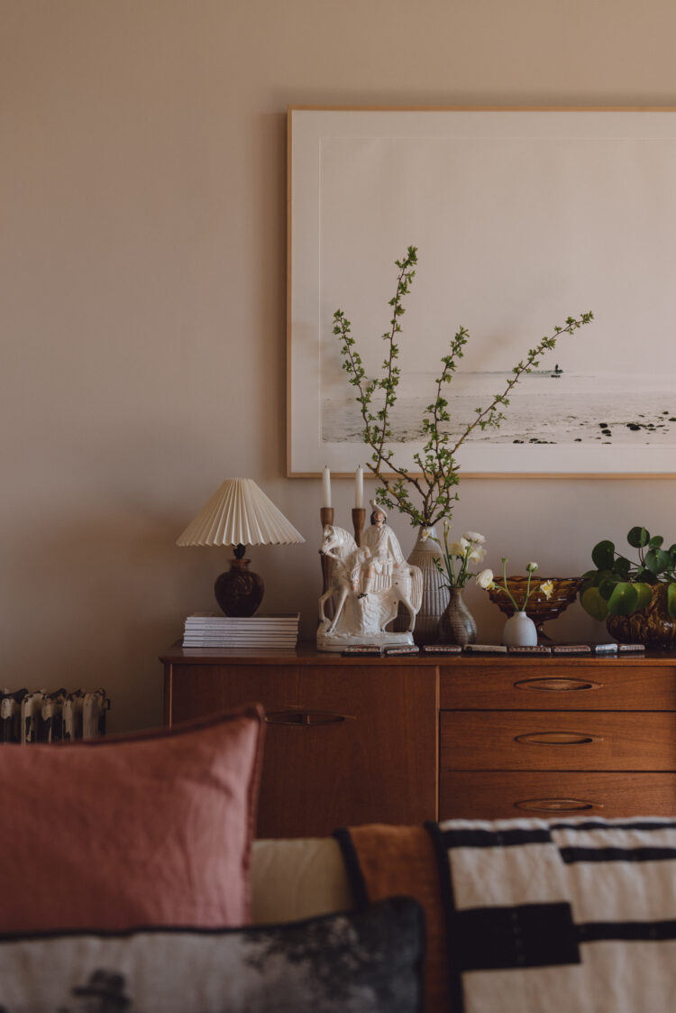Interiors of Jessie Cutts' living room in Kent