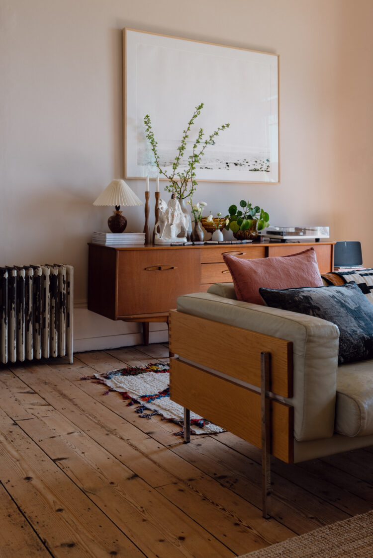 Interiors of Jessie Cutts' living room in Kent