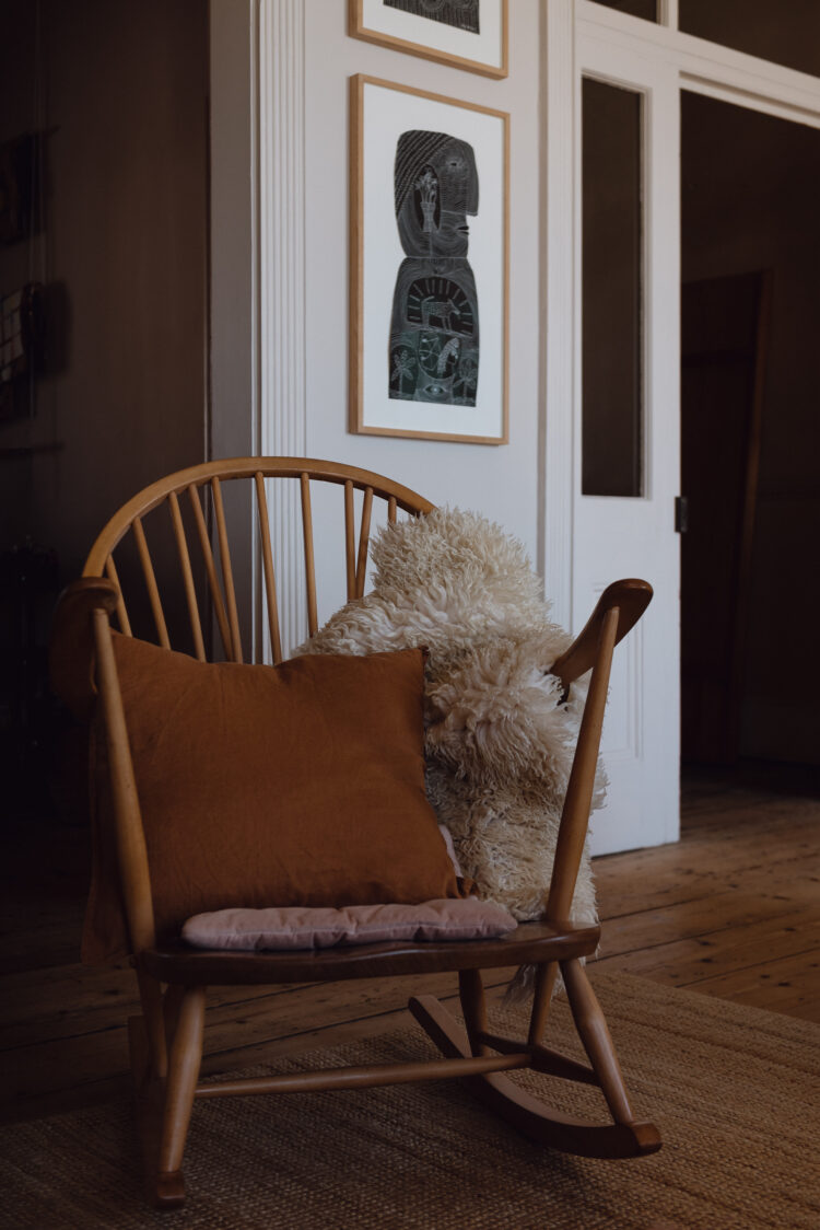 Interiors of Jessie Cutts' living room in Kent
