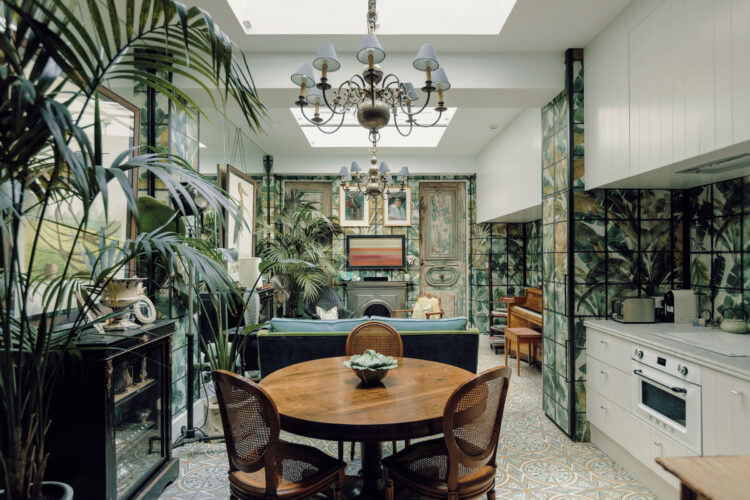 Kitchen with dining table and chairs