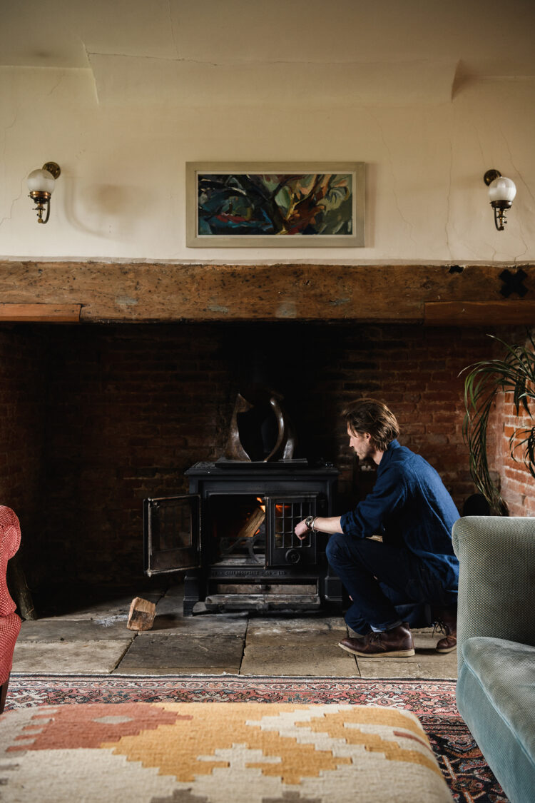 Wood burner fire place