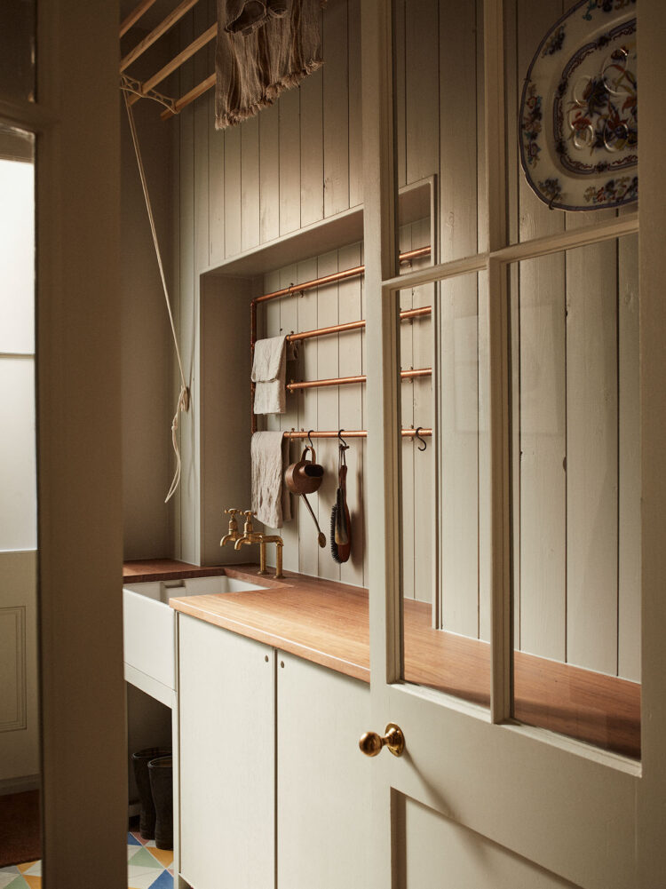Facilities room with panelled interior